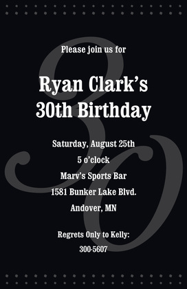 30th Pink Milestone Birthday Invitations