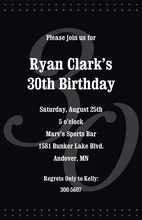 30th Black Milestone Birthday Invitations