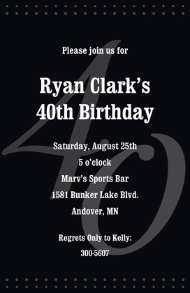 40th Pink Milestone Birthday Invitations