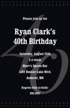 40th Black Milestone Birthday Invitations