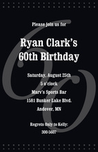 60th Black Milestone Birthday Invitations