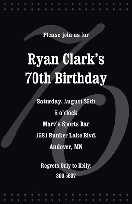 70th Pink Milestone Birthday Invitations