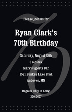 70th Black Milestone Birthday Invitations