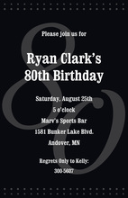 80th Black Milestone Birthday Invitations