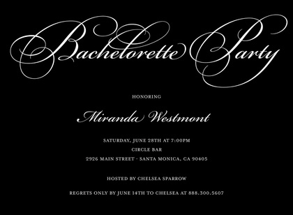 Bachelorette Party Stylish Script Pink Invitations