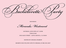 Bachelorette Party Pink Pattern Invitations