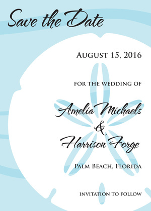 Bold Sand Dollar Lavender Wedding Invitations