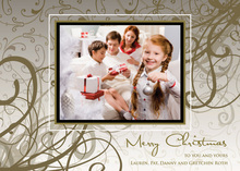 Dreamy Modern Winter Swirl Photo Cards