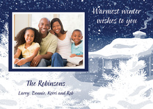 Cozy Holiday Cabin Photo Cards