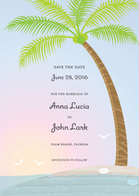 Inspired Decorated Shell Trio Beach Invitations