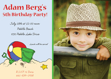 Snorkel Boy Pool Birthday Party Invitations