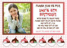 Ice Cream Birthday Party Invitations