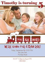 Fun Riding Choo Choo Train Photo Cards