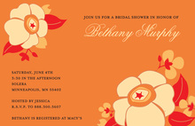 Tropical Tangerine Dream Wedding Shower Invitations