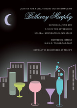 Gorgeous City Silhouette Cocktail Drinks Party Invites