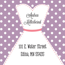 Stitched Bride White Polka Dots Stickers