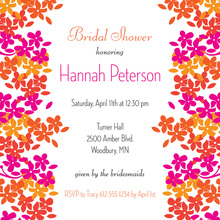 Understated Vivid Bright Blooms Square Invitations