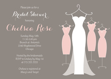 Modern Quartz Bouquet Girls Bridal Shower Invitations