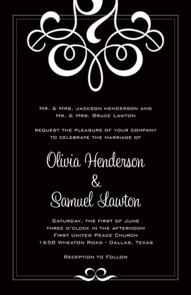 Outstanding Holiday Flourish Invitations