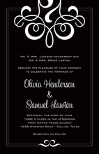 White Panel Black Border Formal Party Invitations