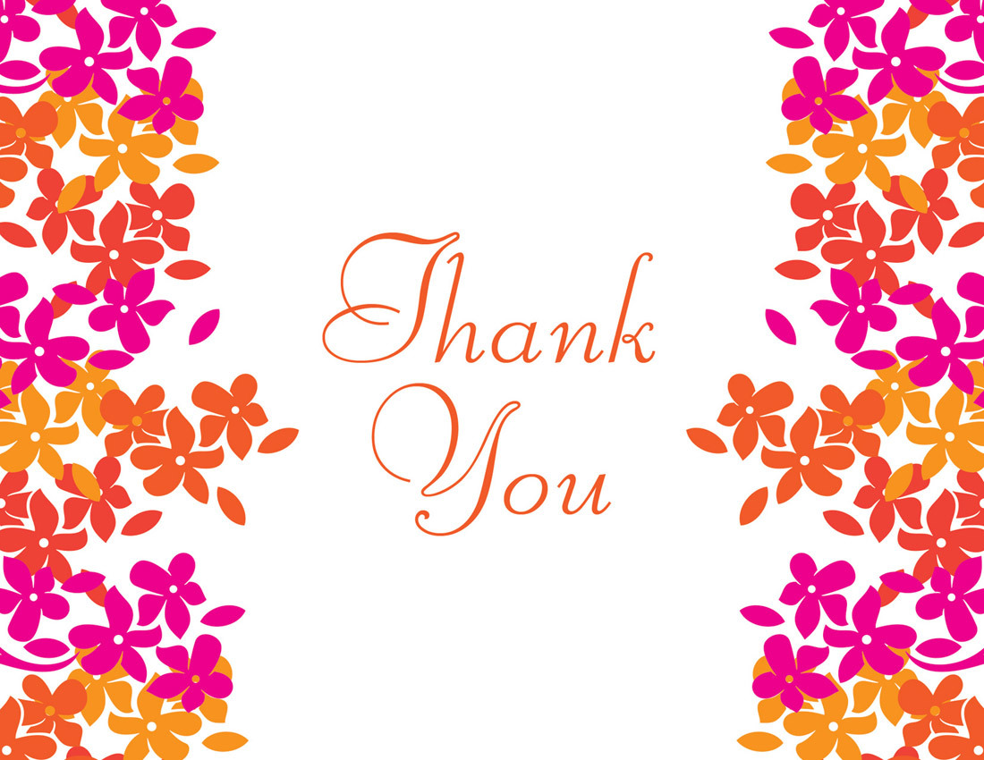 Bright Blooms Thank You Cards