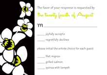 Modern White Floral RSVP Cards