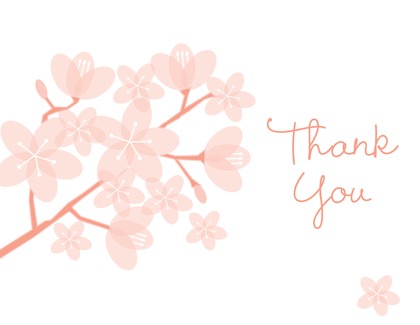 Beautiful Bridal Cyan Posies Thank You Cards