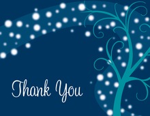 Playful Night Swirl Midnight Blue Thank You Cards