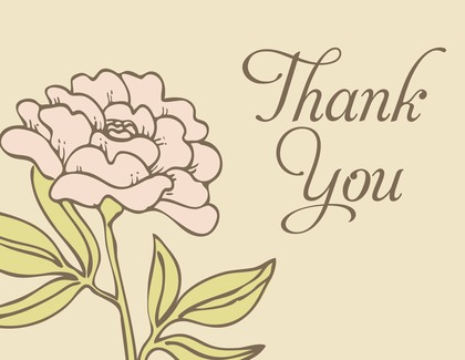 Special Pink Flowers Thank You Cards