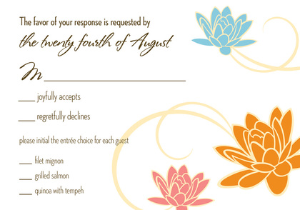 Dainty Flower Breeze Pink RSVP Cards