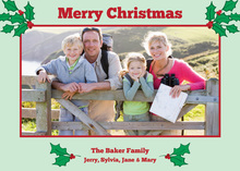Holly Jolly Traditional Photo Cards