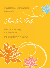 Floral Breeze Yellow Wedding Invitations
