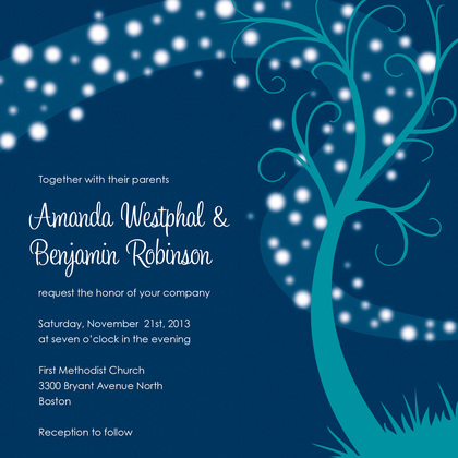 Modern Night Swirl Charcoal Square Wedding Invitation