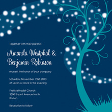 Showcased Night Swirl In Teal Invitations