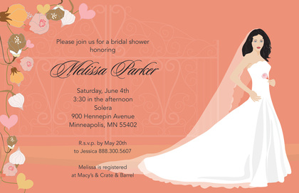 Bridal Elegance Blonde Bridal Shower Invitations