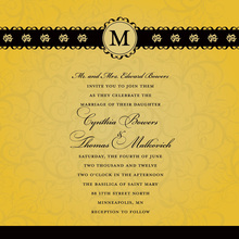 Rich Golden Damask Classy Wedding Shower Invitation