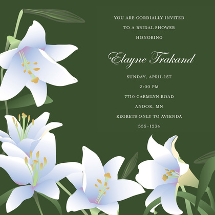 Charming Lilies RSVP Cards