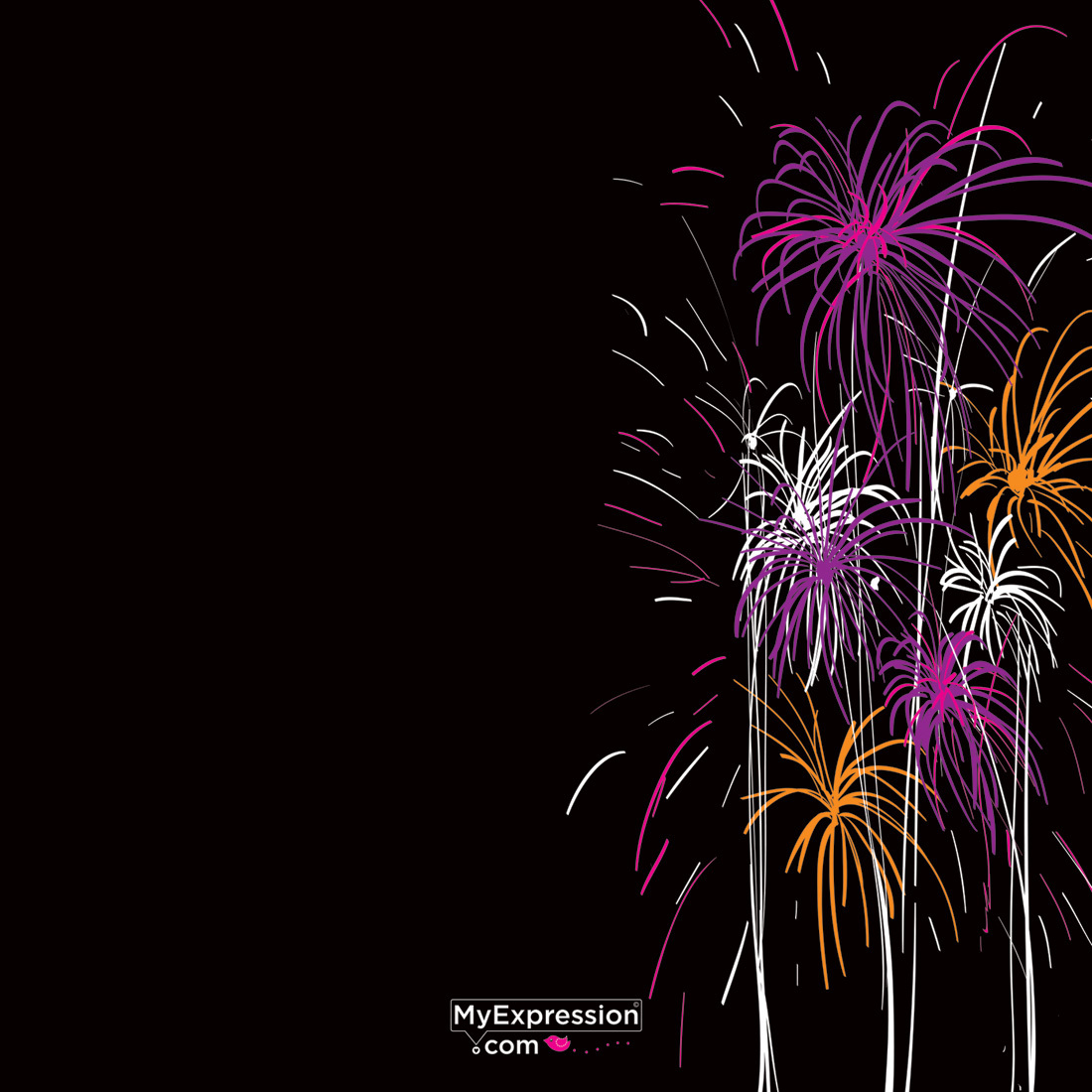 Sparkling Festive Fireworks Event Invitations