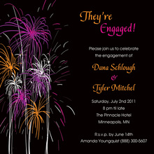 Sparkling Festive Fireworks Event Invitations