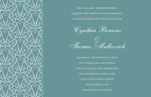 Extra-Ordinary Gate Design Teal Wedding Invitations