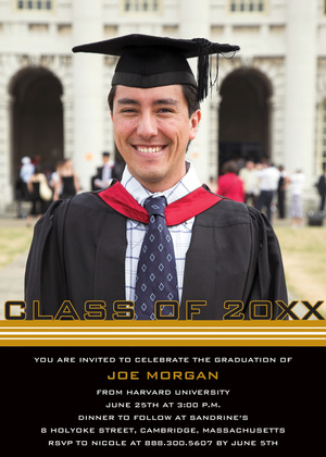 Modern Navy Class Of 20XX Photo Cards