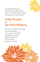 Unique Yellow Blossoms Grey Bridal Shower Invitations