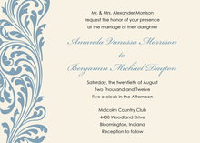 Perfect Accent Vintage Ornate Flourish Wedding Invites