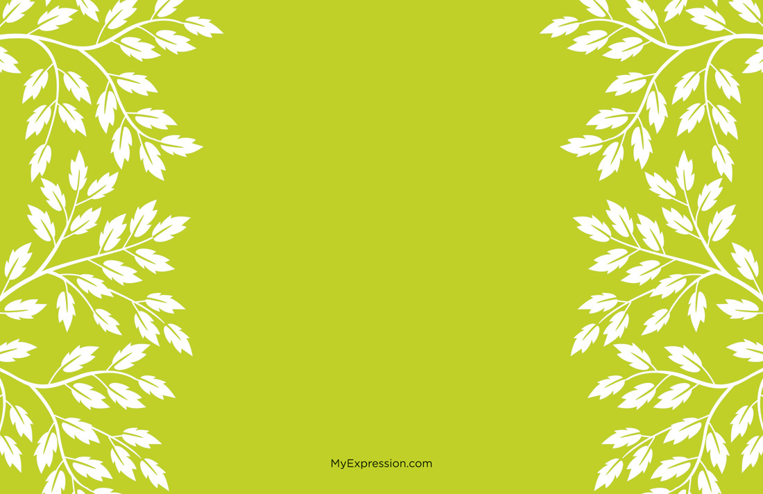 Breeze Leaves In Lime Green Wedding Invitations
