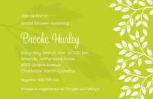 Breeze Leaves In Lime Green Wedding Invitations