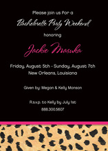 Black Leopard Skin Pattern Party Invitations