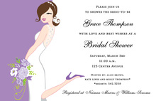 Modern Twirl Bride Invitations