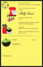 Hip Kitchen Recipe Invitations