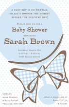 Shaker Blue Invitation