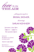 Modern Floral Blue Invitations